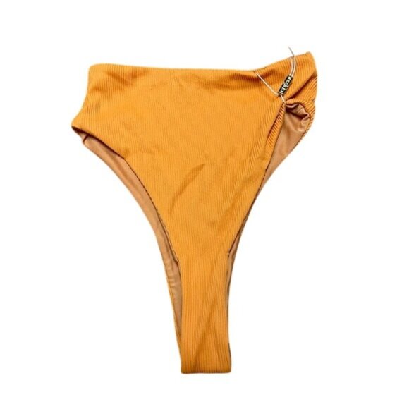 Meshki Ribbed Bikini Bottom in Orange - Picture 1 of 6
